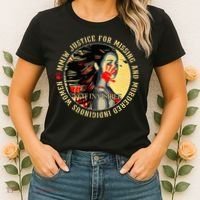 Justice For MMIW Missing Murdered Indigenous Resilient Women Women's T-Shirt thumb 2