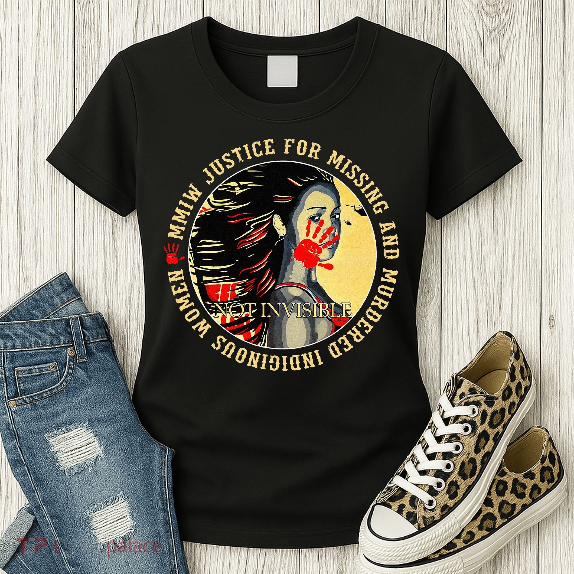Justice For MMIW Missing Murdered Indigenous Resilient Women Women's T-Shirt