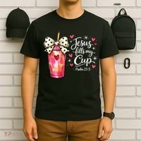 Jesus Fills My Cup Valentine Jesus Loves Me T-Shirt thumb 6