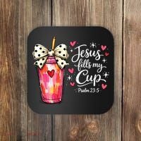 Jesus Fills My Cup Valentine Jesus Loves Me Coaster thumb 0