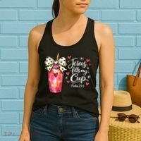 Jesus Fills My Cup Valentine Jesus Loves Me Women's Tank Top thumb 2