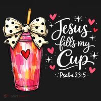 Jesus Fills My Cup Valentine Jesus Loves Me Pom Pom 12in Knit Beanie thumb 2