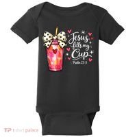 Jesus Fills My Cup Valentine Jesus Loves Me Baby Bodysuit thumb 0