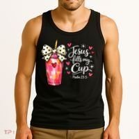 Jesus Fills My Cup Valentine Jesus Loves Me Tank Top thumb 3