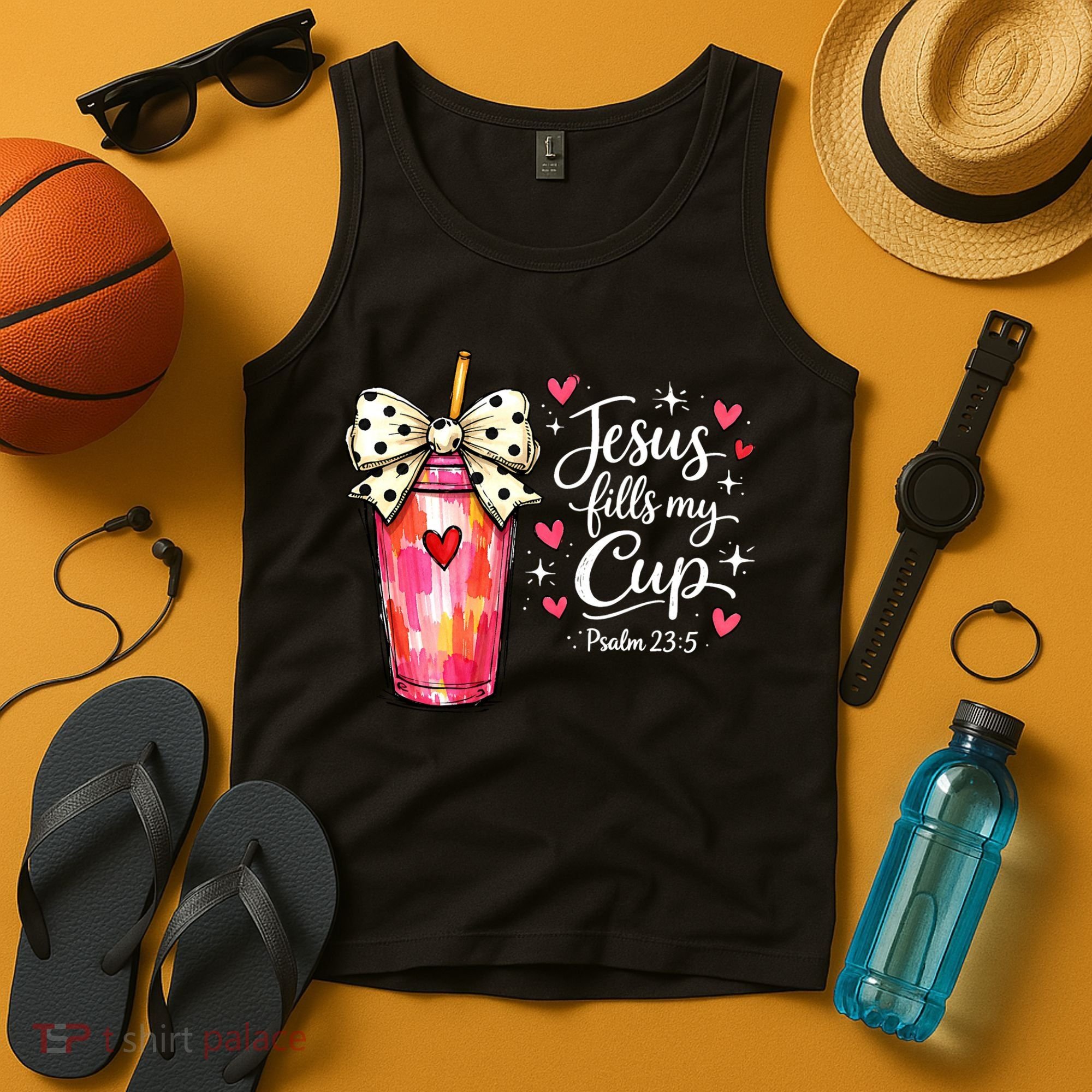 Jesus Fills My Cup Valentine Jesus Loves Me Tank Top
