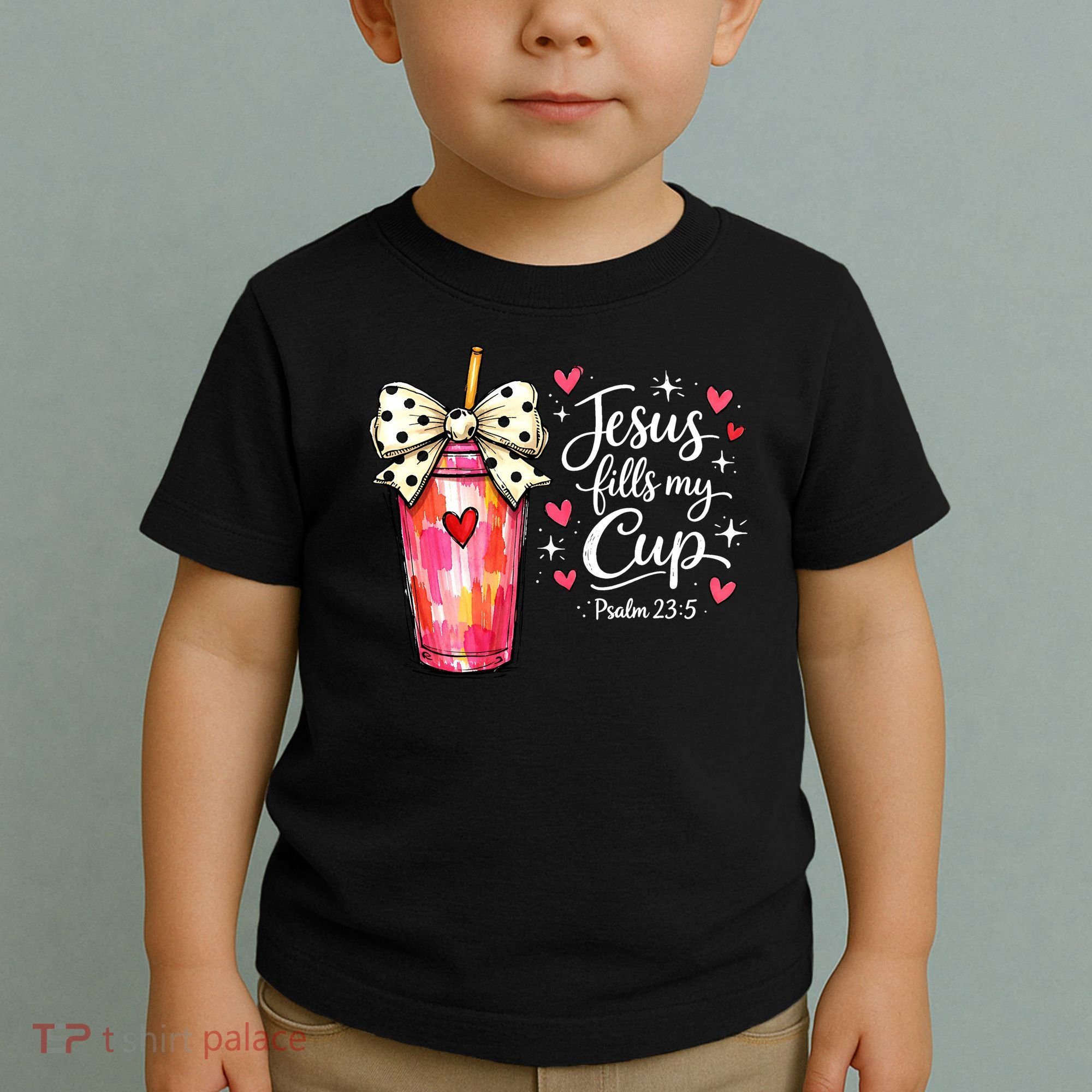 Jesus Fills My Cup Valentine Jesus Loves Me Toddler T-Shirt