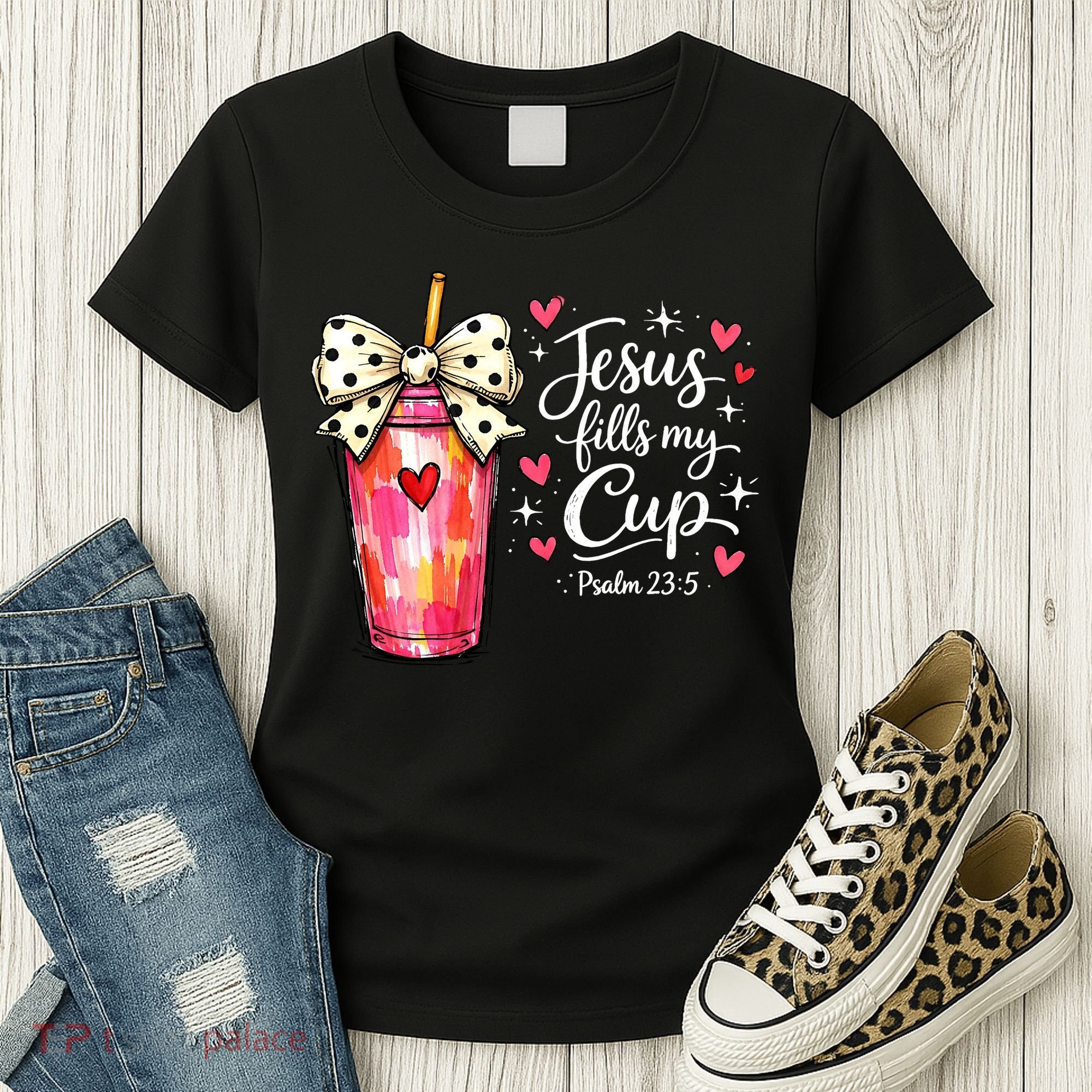 Jesus Fills My Cup Valentine Jesus Loves Me Women's T-Shirt