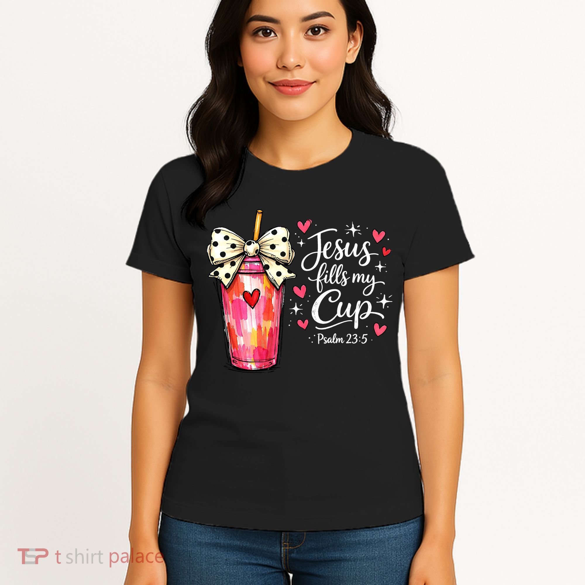 Jesus Fills My Cup Valentine Jesus Loves Me Women's T-Shirt