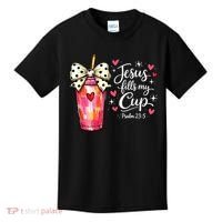 Jesus Fills My Cup Valentine Jesus Loves Me Kids T-Shirt thumb 0