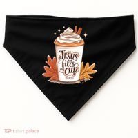 Jesus Fills My Cup Autumn Christian USA-Made Doggie Bandana thumb 0