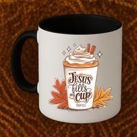 Jesus Fills My Cup Autumn Christian Coffee Mug thumb 2