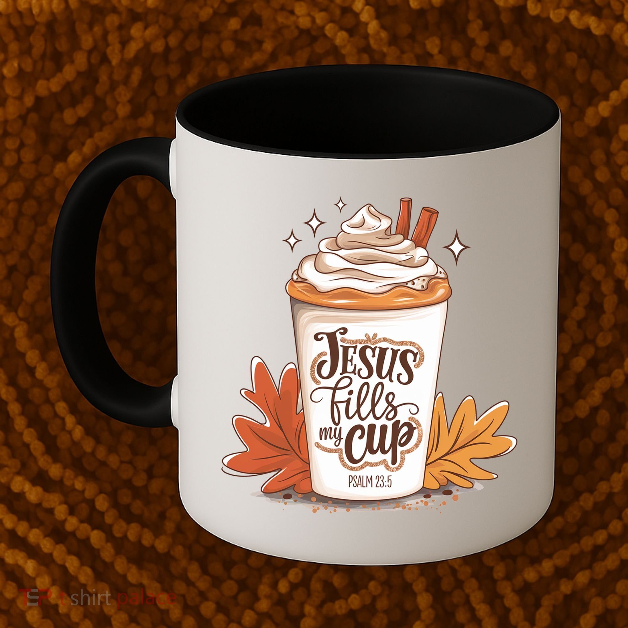 Jesus Fills My Cup Autumn Christian Coffee Mug