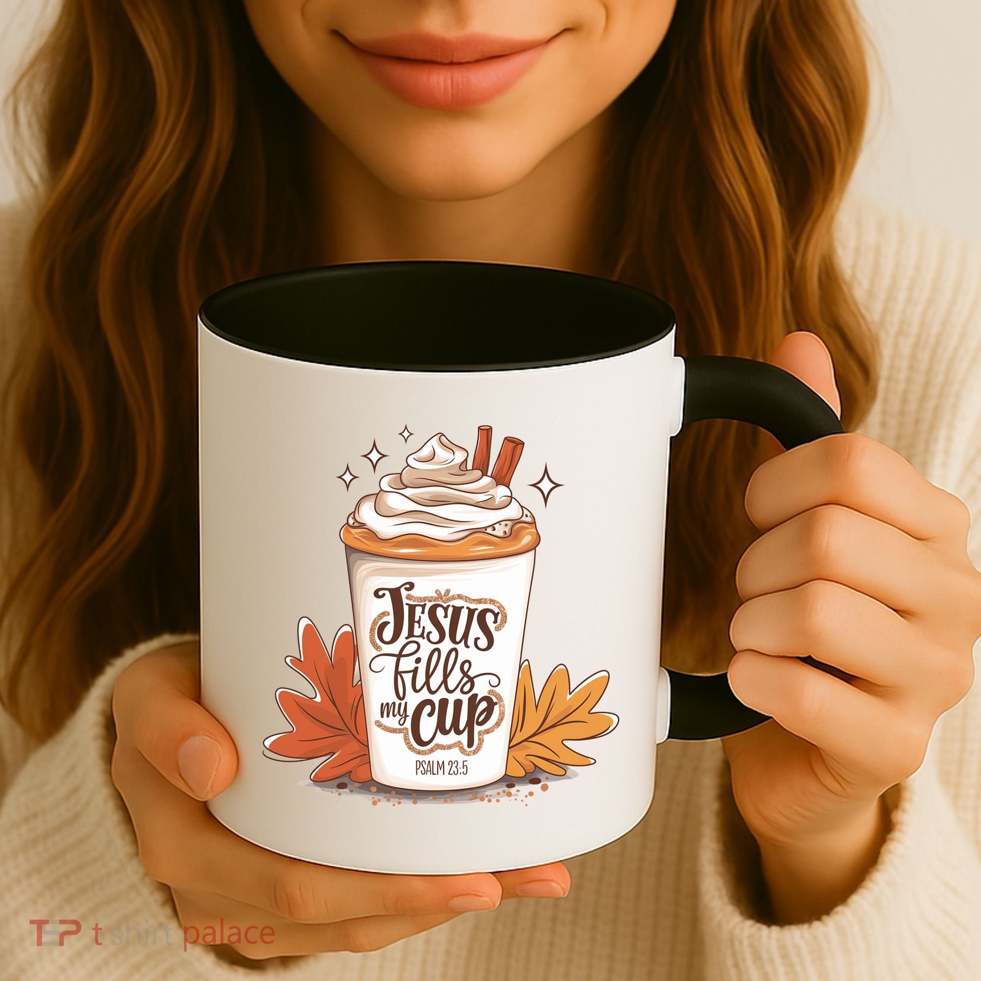 Jesus Fills My Cup Autumn Christian Coffee Mug