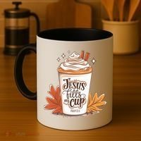Jesus Fills My Cup Autumn Christian Coffee Mug thumb 4
