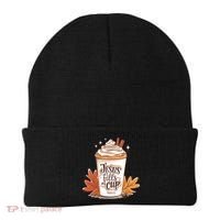 Jesus Fills My Cup Autumn Christian Beanie thumb 0