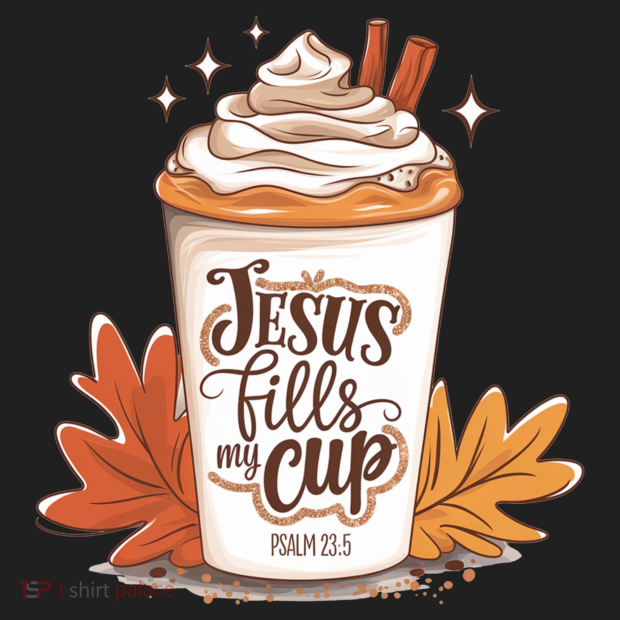 Jesus Fills My Cup Autumn Christian Beanie