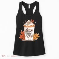 Jesus Fills My Cup Autumn Christian Women's Tank Top thumb 0