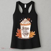 Jesus Fills My Cup Autumn Christian Women's Tank Top thumb 3