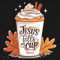 Jesus Fills My Cup Autumn Christian Women's Tank Top thumb 5