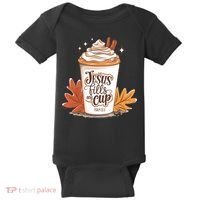 Jesus Fills My Cup Autumn Christian Baby Bodysuit thumb 0