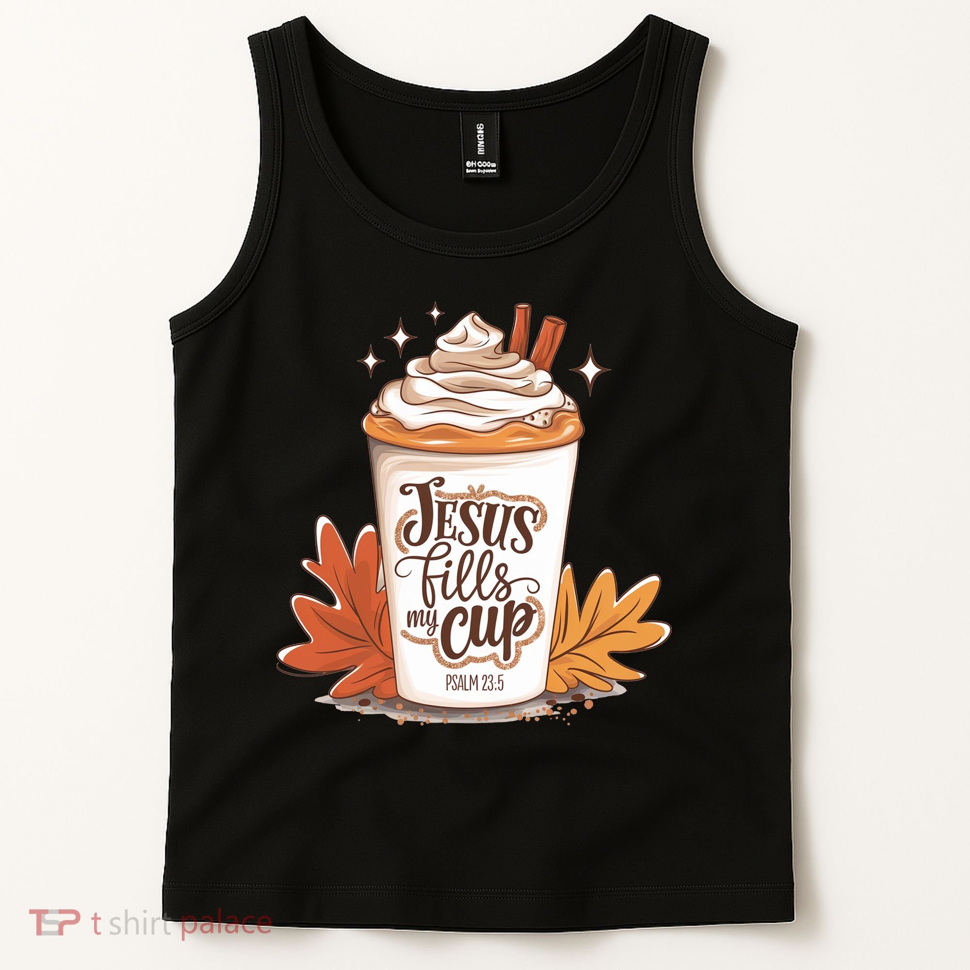 Jesus Fills My Cup Autumn Christian Tank Top