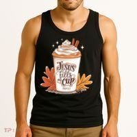 Jesus Fills My Cup Autumn Christian Tank Top thumb 3