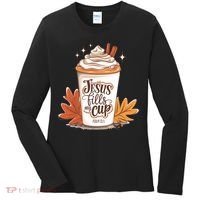 Jesus Fills My Cup Autumn Christian Women's Long Sleeve Shirt thumb 0