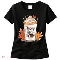 Jesus Fills My Cup Autumn Christian Women's T-Shirt thumb 0
