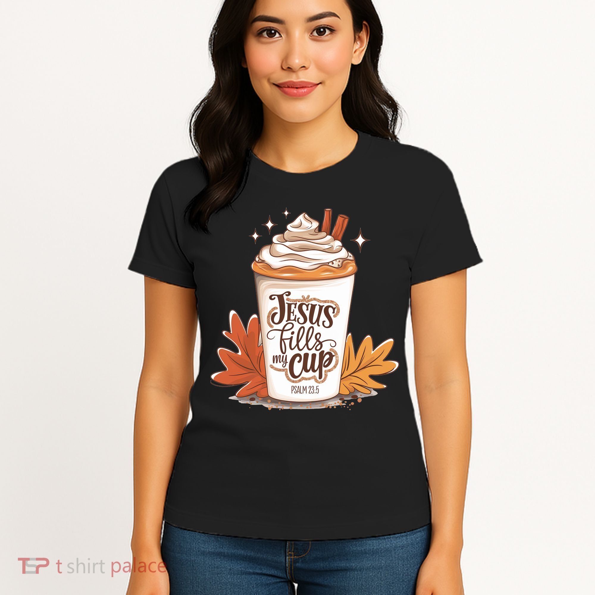 Jesus Fills My Cup Autumn Christian Women's T-Shirt