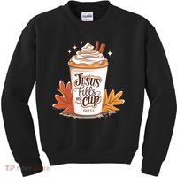 Jesus Fills My Cup Autumn Christian Kids Sweatshirt thumb 0