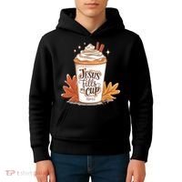 Jesus Fills My Cup Autumn Christian Kids Hoodie thumb 4