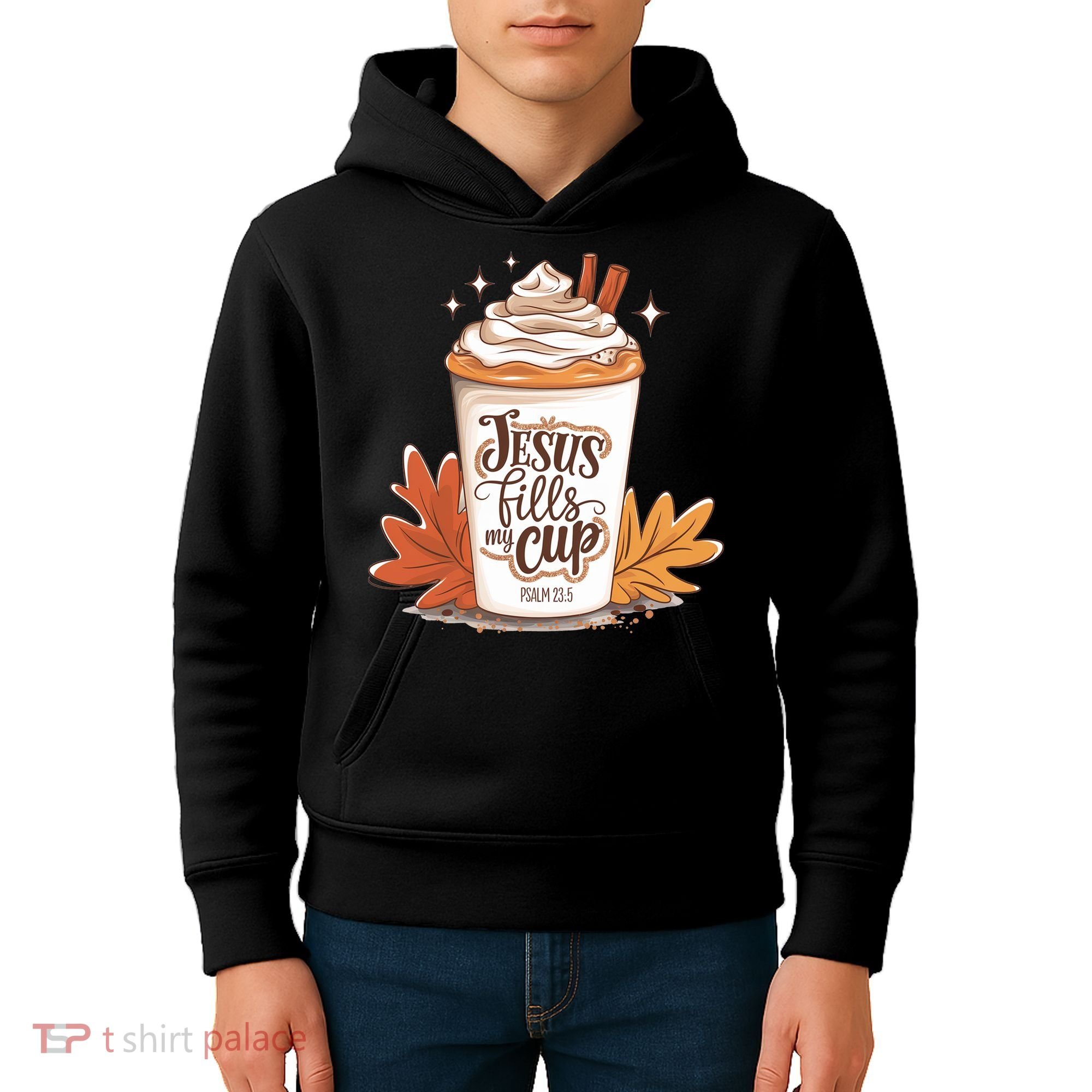 Jesus Fills My Cup Autumn Christian Kids Hoodie