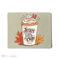 Jesus Fills My Cup Autumn Christian Mousepad thumb 0