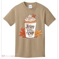 Jesus Fills My Cup Autumn Christian Kids T-Shirt thumb 0