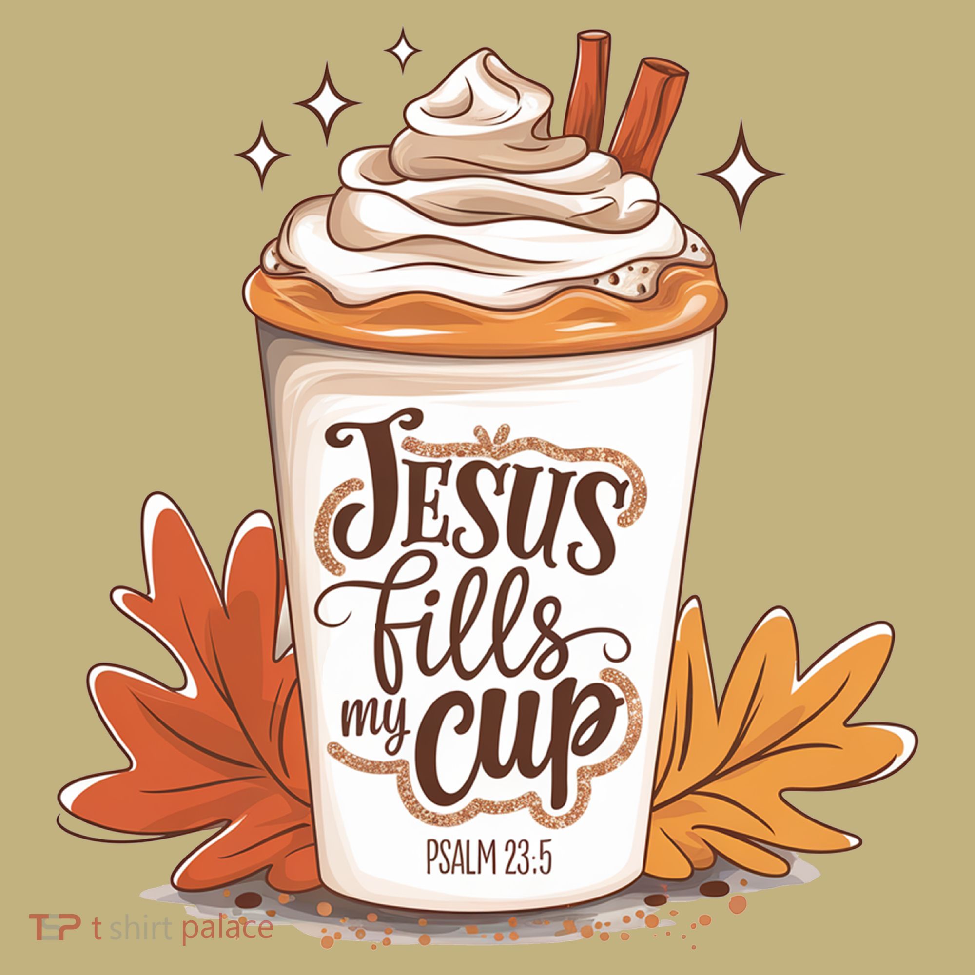 Jesus Fills My Cup Autumn Christian Kids T-Shirt