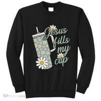 Jesus Fills My Cup Psalm 23 5 Flower Tumbler Sweatshirt thumb 0