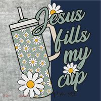 Jesus Fills My Cup Psalm 23 5 Flower Tumbler Kids Colorblock Raglan Jersey thumb 2