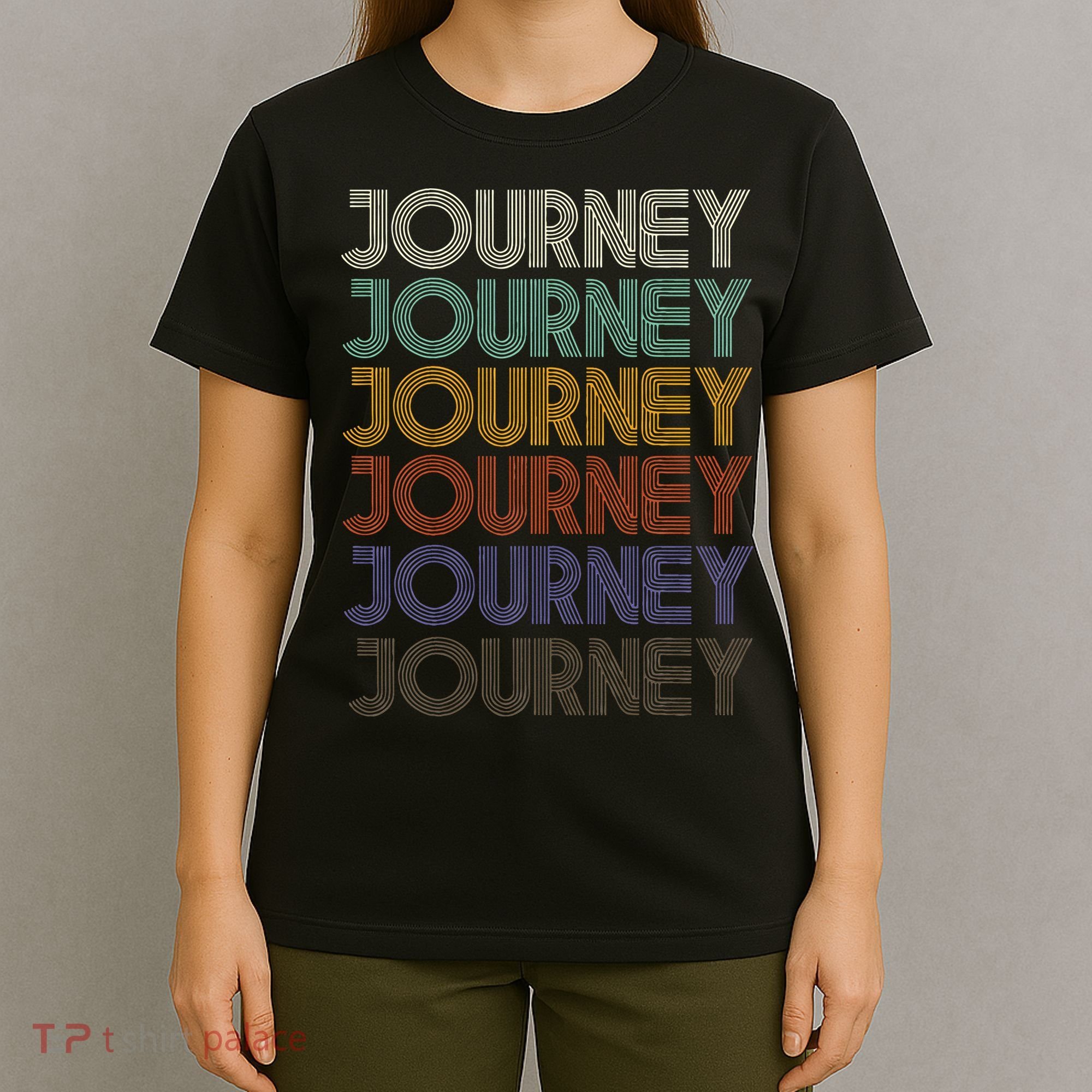 JOURNEY First Name Retro Vintage 90s Stylet T-Shirt