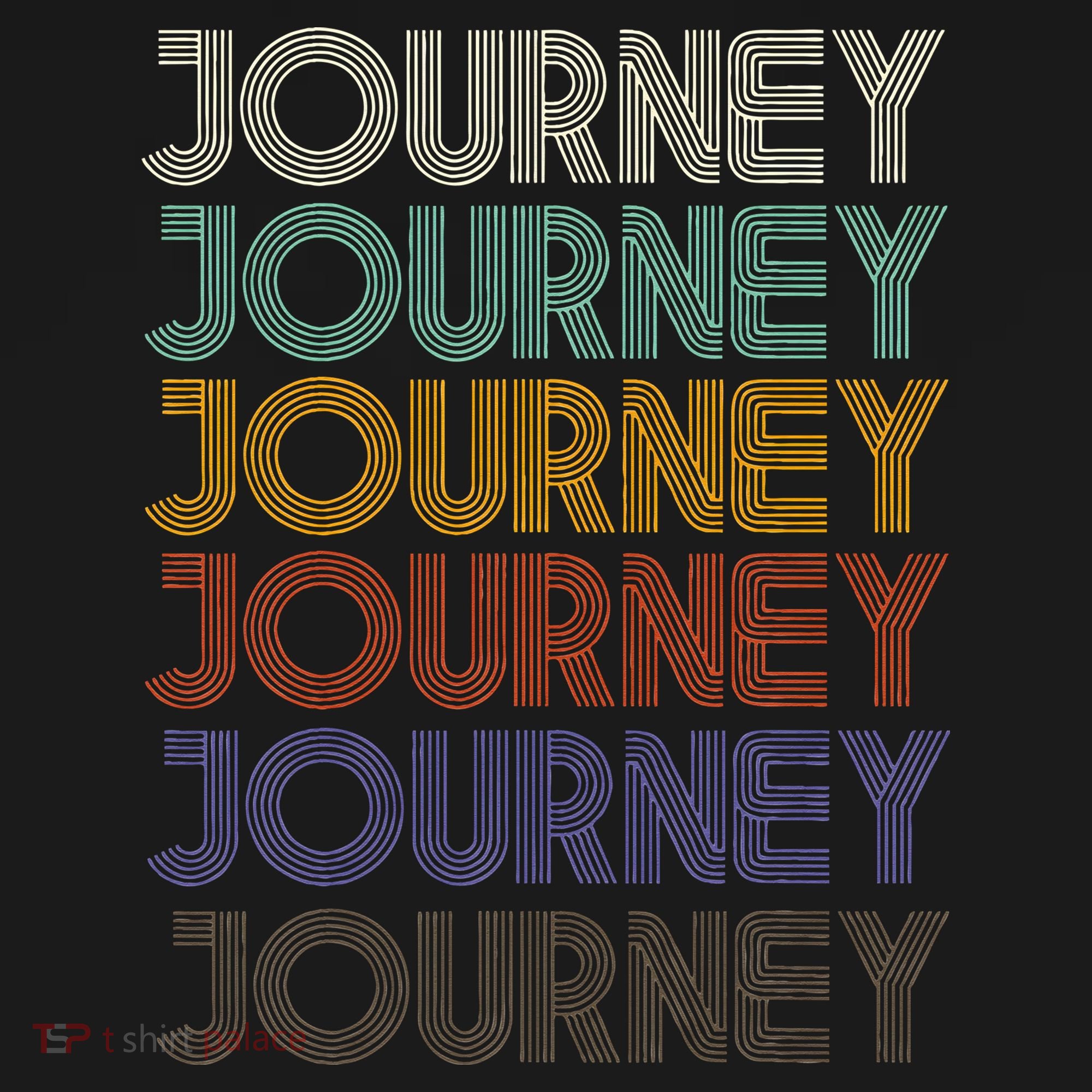 JOURNEY First Name Retro Vintage 90s Stylet Mousepad