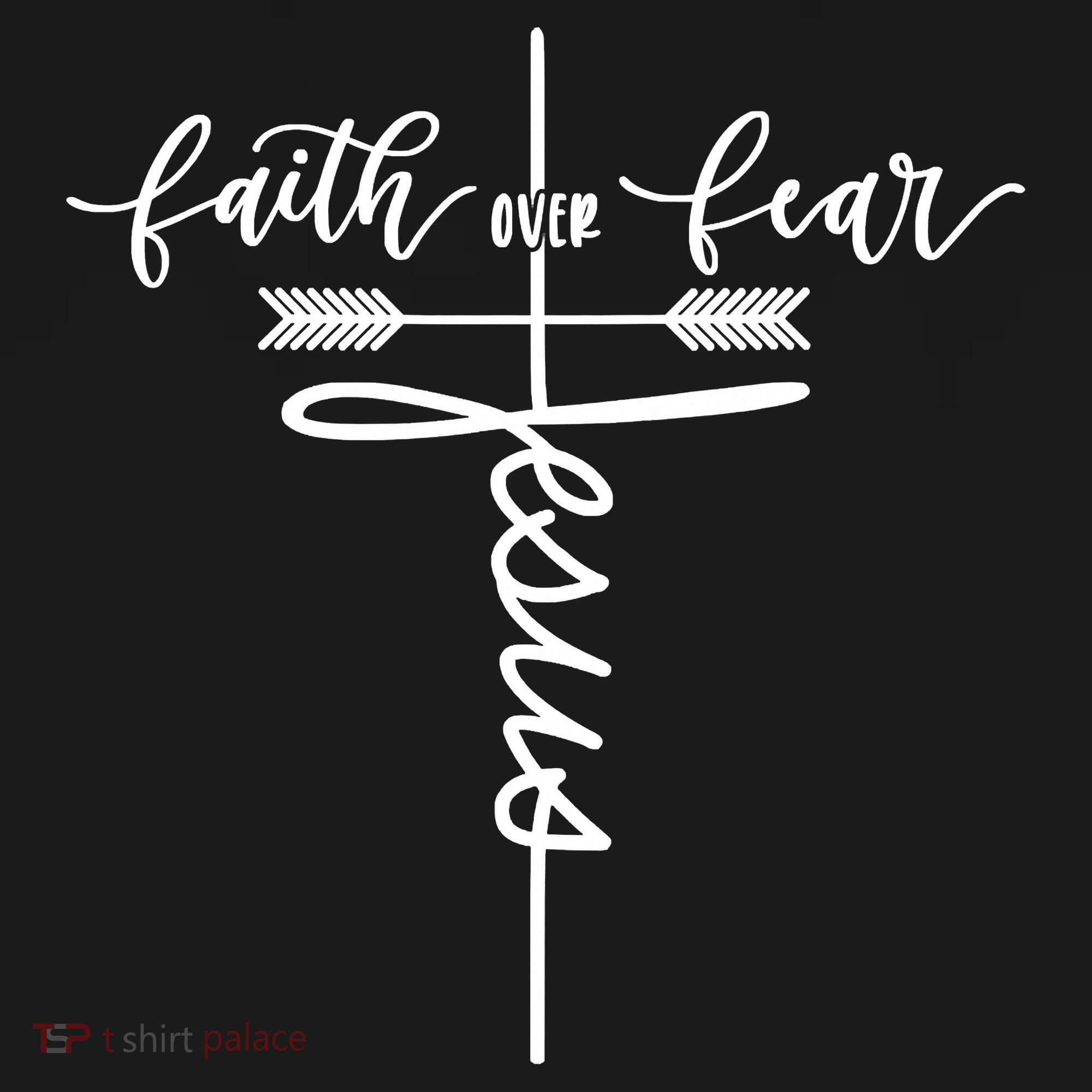 Jesus Faith Over Fear Christian Inspirational Graphic Tees Women's Hoodie