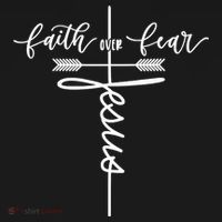 Jesus Faith Over Fear Christian Inspirational Women's Tank Top thumb 5