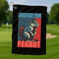 Justice For Peanut The Squirrel Peanut Squirrel Golf Towel thumb 1