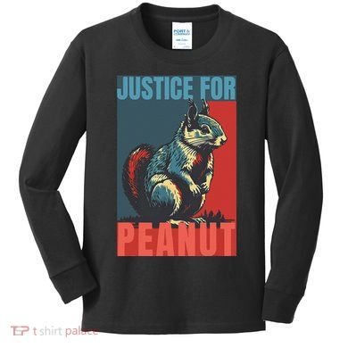 Justice For Peanut The Squirrel Peanut Squirrel Kids Long Sleeve Shirt