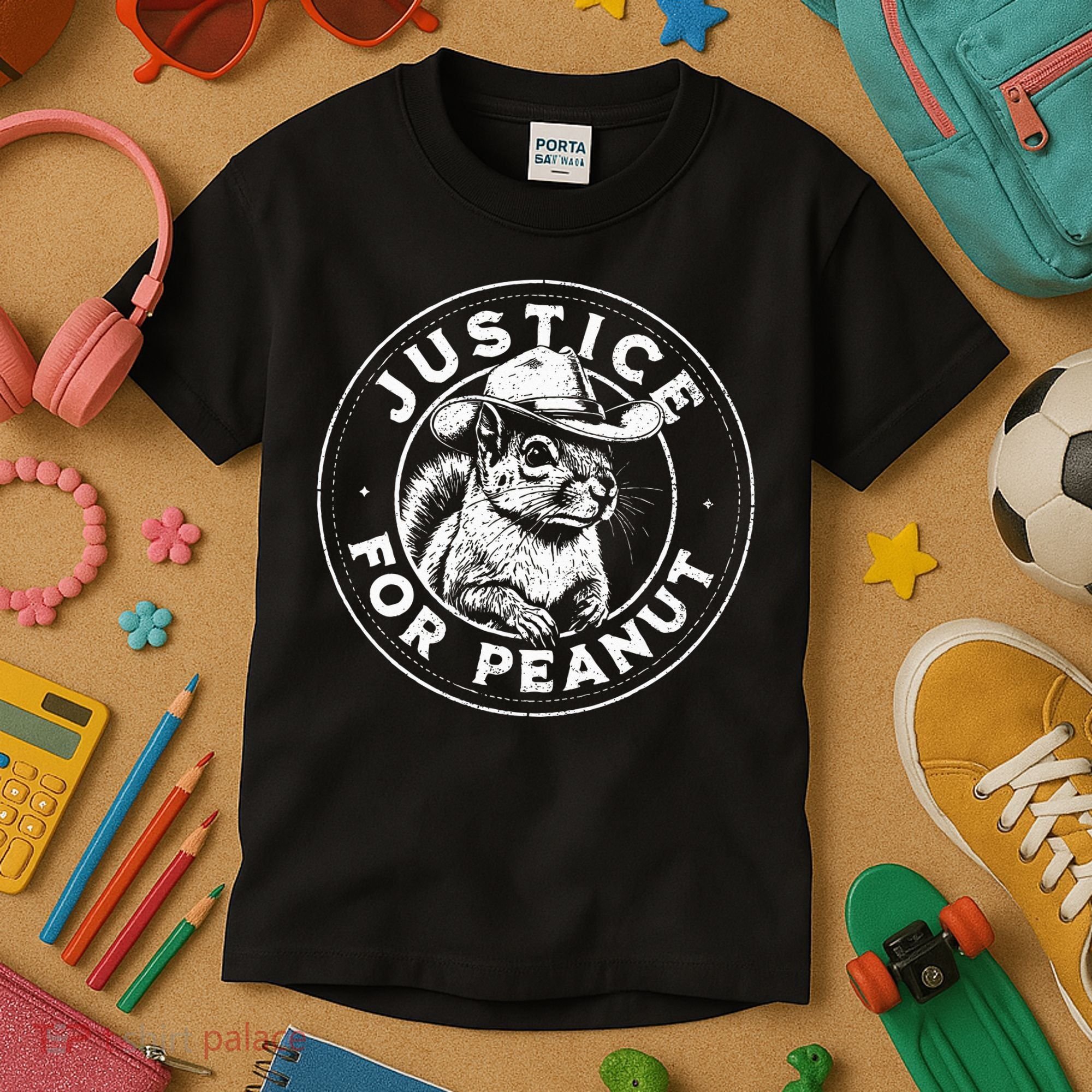 Justice For Peanut The Squirrel P’Nut Pnut Peanut Squirrel Kids T-Shirt