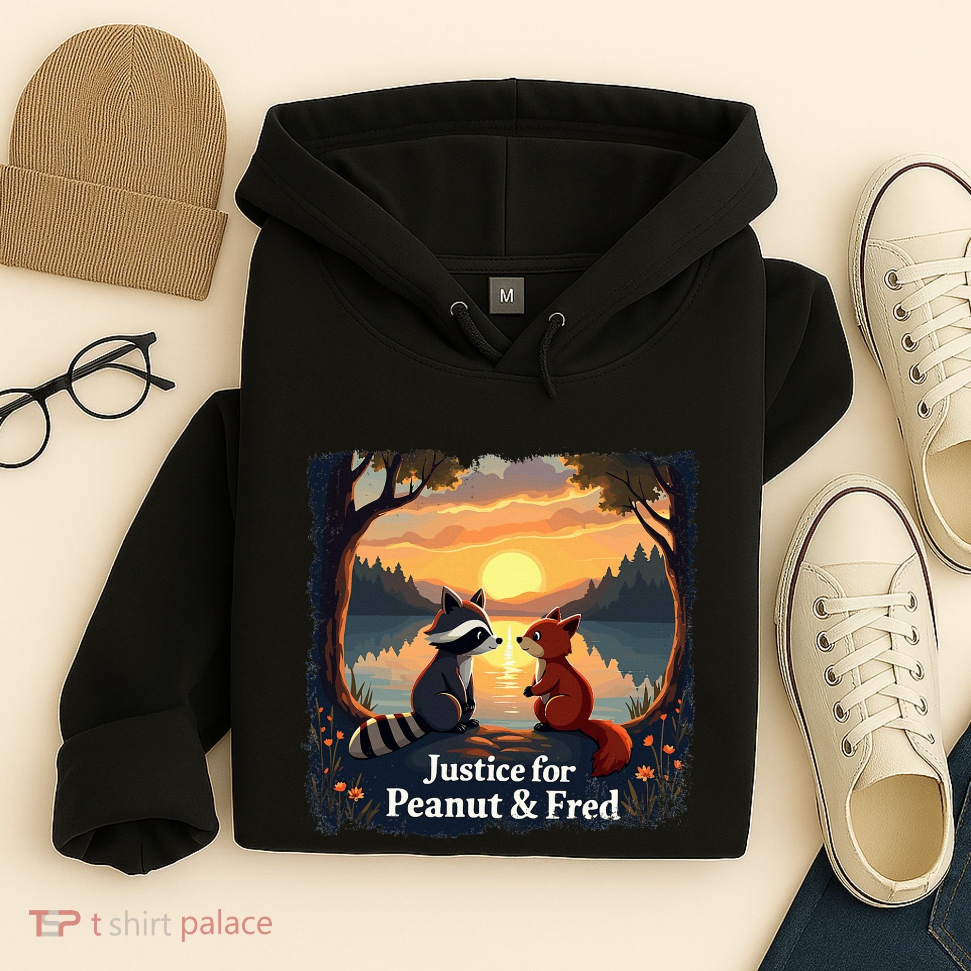 Justice For Peanut And Fred Peanut Squirrel Fred Raccoon Hoodie