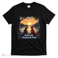 Justice For Peanut And Fred Peanut Squirrel Fred Raccoon T-Shirt thumb 0