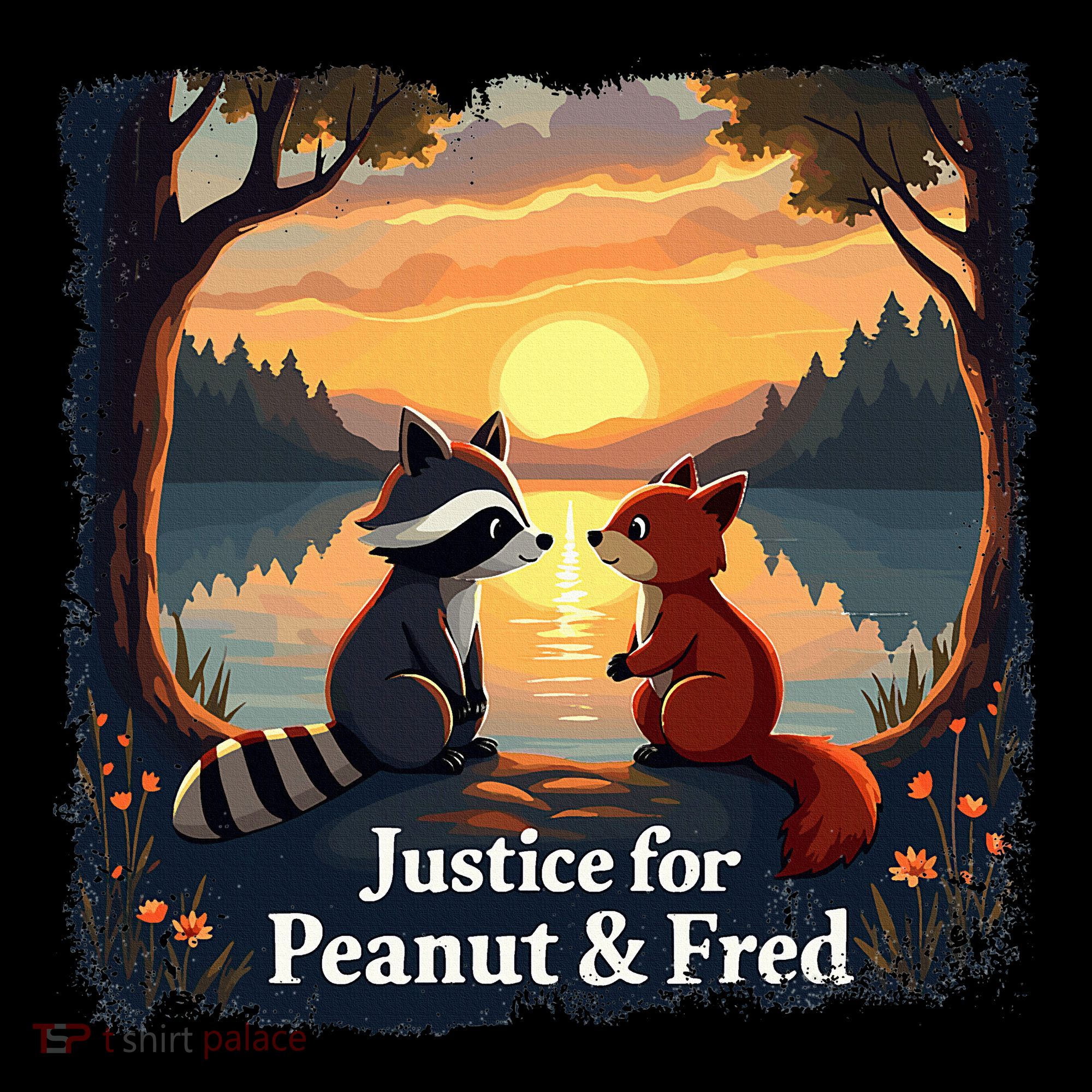 Justice For Peanut And Fred Peanut Squirrel Fred Raccoon Coaster