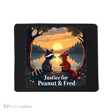 Justice For Peanut And Fred Peanut Squirrel Fred Raccoon Mousepad