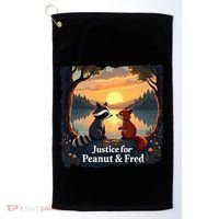 Justice For Peanut And Fred Peanut Squirrel Fred Raccoon Golf Towel thumb 0