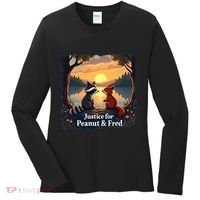 Justice For Peanut And Fred Peanut Squirrel Fred Raccoon Women's Long Sleeve Shirt thumb 0